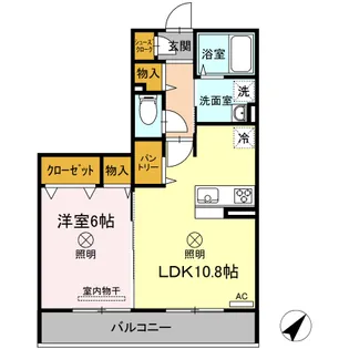 ルミナス大和町【3階】の間取り
