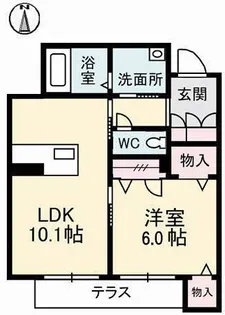 グランマスト今 B棟【1階】の間取り