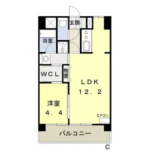 COCO西市【4階】の間取り