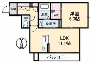 Laulea白石【3階】の間取り