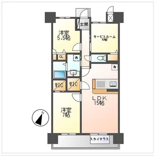 ロイヤルガーデン大元駅北【3階】の間取り