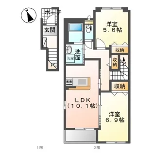 ハイム・ルースライン【2階】の間取り