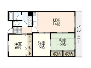 インペリアルハイツ今【4階】の間取り