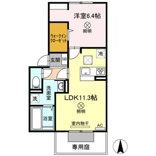 ミルト【1階】の間取り
