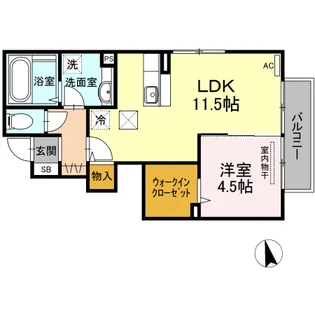 ルピナス高柳東町3【1階】の間取り