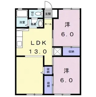 ホワイトメゾン東新町【1階】の間取り