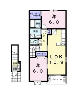 サンリットB【2階】の間取り