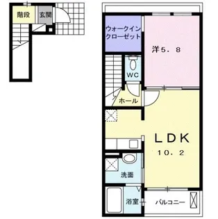 ラ・ベルコリーヌB【2階】の間取り