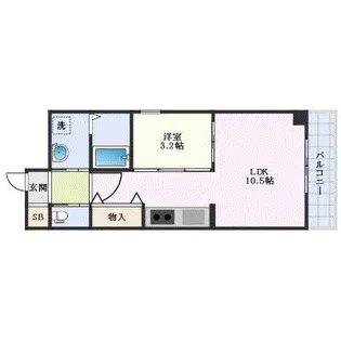 プランドール大供【8階】の間取り