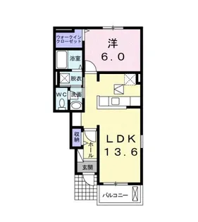 ソレイユK【1階】の間取り