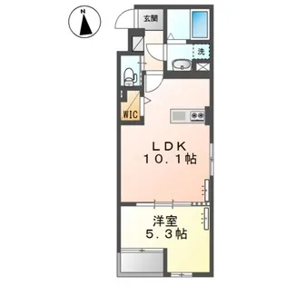 RKマンション【1階】の間取り