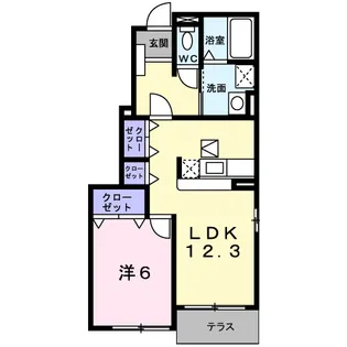 ハピネス C【1階】の間取り