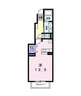 ノーブル飛鳥A【1階】の間取り