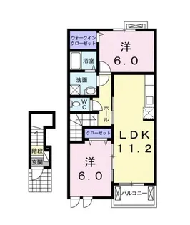 ハーモニーツネヤマ【2階】の間取り