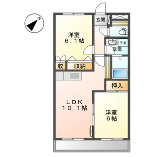 サンピア大福【2階】の間取り