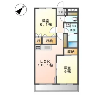 プロニティ オオフク弐番館【2階】の間取り