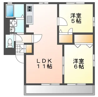 メゾンマーシュA【2階】の間取り