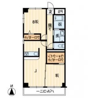 深可ヒュッテ【3階】の間取り