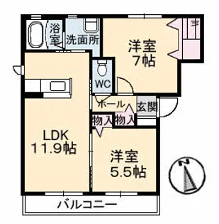 Sarah 3【1階】の間取り