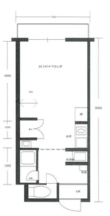ストゥディオアレズ【2階】の間取り