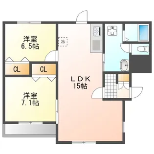 メゾンクレール【1階】の間取り