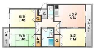 ハピネス篤A【1階】の間取り
