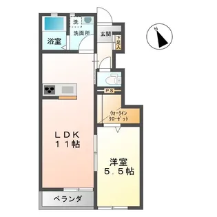 リバーサイド藤田 C棟【1階】の間取り