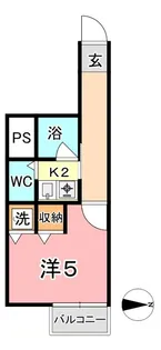 KM大元駅前【5階】の間取り
