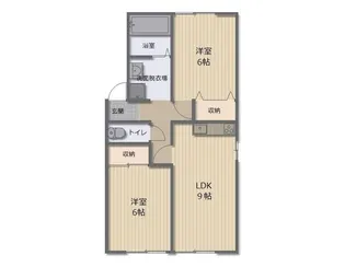 メゾン・シャルマン B【1階】の間取り