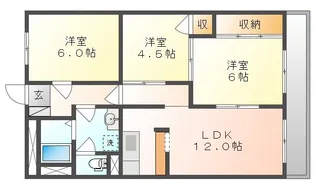 サンハイツ奥田【4階】の間取り