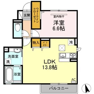 ヴィエント Ⅱ棟【1階】の間取り