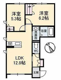 メゾン ドゥ ジャルダン【1階】の間取り