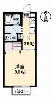 クレッシェンド【2階】の間取り