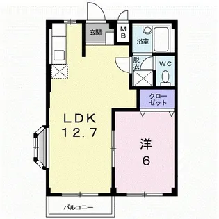 エルディム原田【2階】の間取り