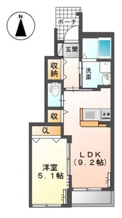 サンモール当新田【1階】の間取り