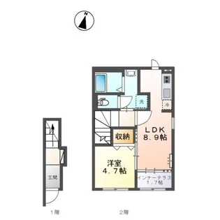 ブルーム テラス【2階】の間取り
