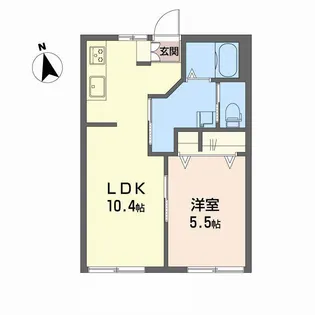 サンディスク米山 C棟【1階】の間取り