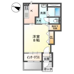 アリウス みなん【1階】の間取り