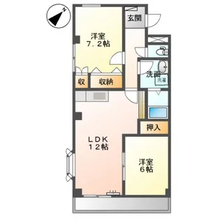 サンピア大福【5階】の間取り