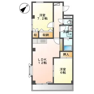 サンピア大福【2階】の間取り