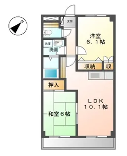 サンピア大福【2階】の間取り