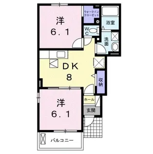 リュニベール・メゾンⅡ【1階】の間取り