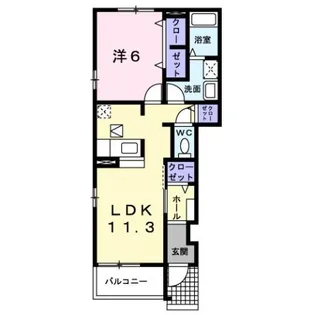メロディアス桜が丘【1階】の間取り