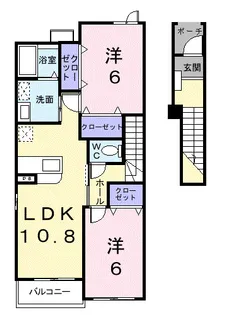 メゾンフォレスタA棟【2階】の間取り