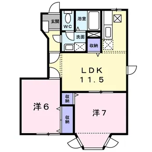 サンシティ臼井【1階】の間取り