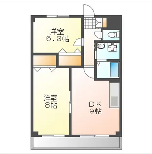 グランドライフJK【8階】の間取り