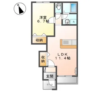 フィオリスタ アンジェラ【1階】の間取り