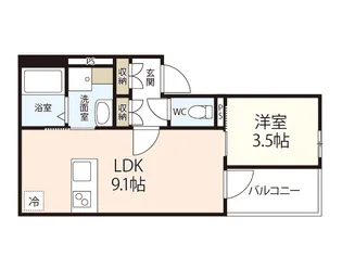 REGALE 神田町【3階】の間取り