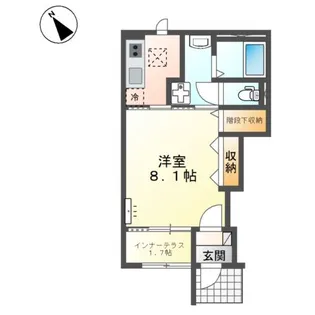 ジニアス瀬戸【1階】の間取り