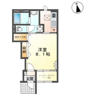 ジニアス瀬戸【1階】の間取り